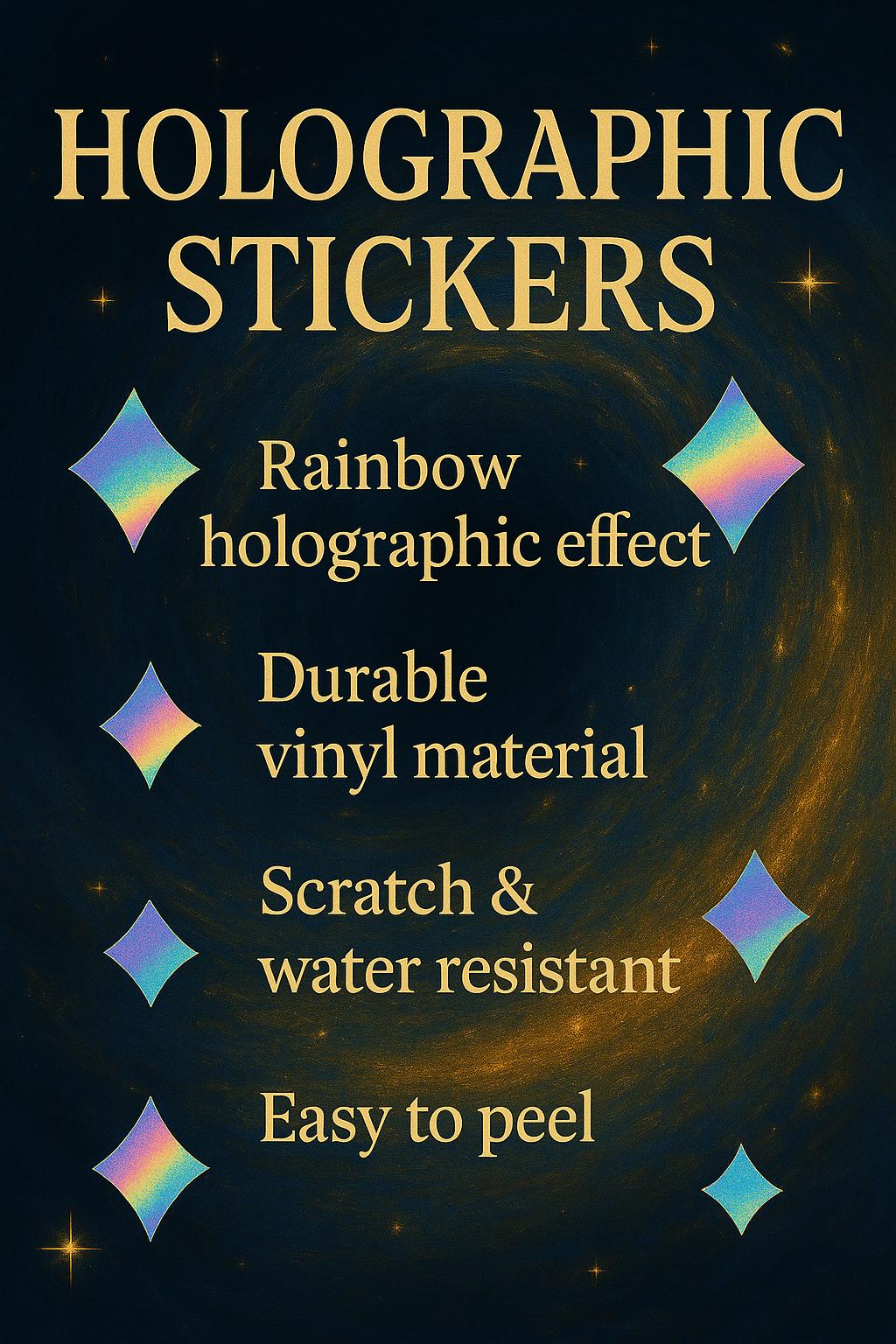 Cosmic Duo – Holographic Alien & All-Seeing Eye Sticker Pack | Funny Trippy Stickers for Water Bottles, Laptops, Journals
