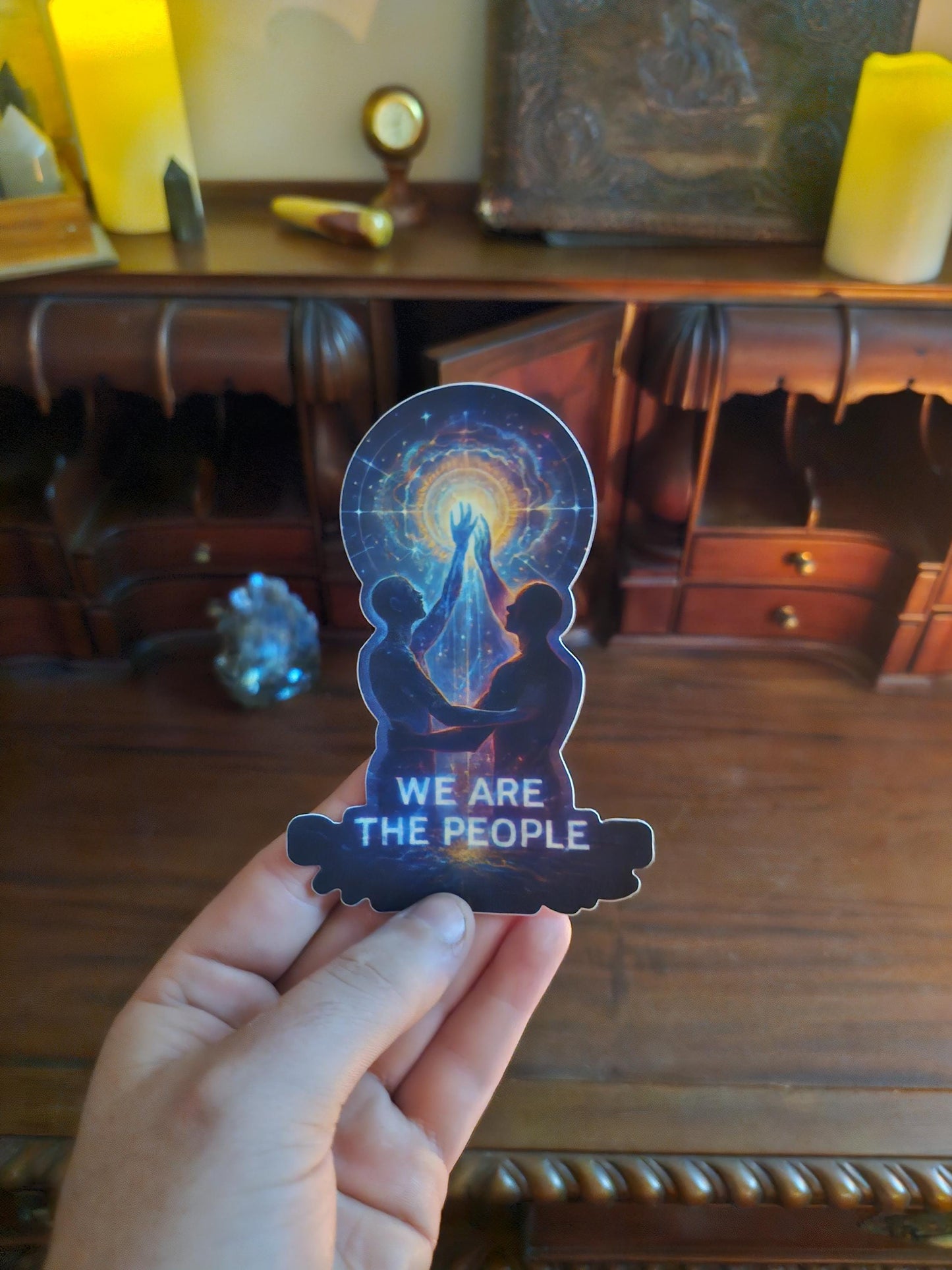 We Are the People | Cosmic Unity Vinyl Sticker | Spiritual Collective Art | Soul Tribe Gift | Empath Energy Decal
